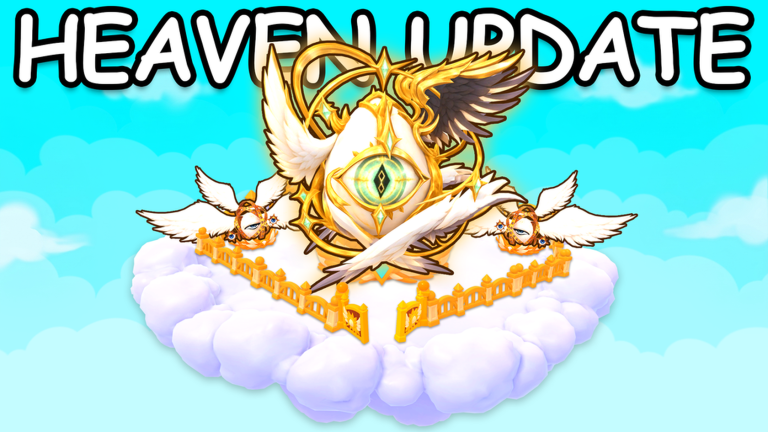 Isla celestial y huevo alado dorado de Heaven Update en Ride A Pet