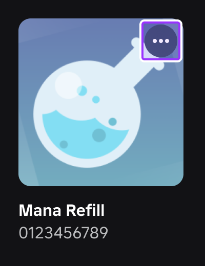 Menú de un Developer Product en Creator Hub, según la documentación oficial.