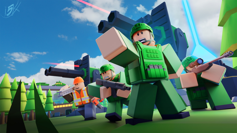 Portada oficial de Mini Empires con soldados y vehículos.