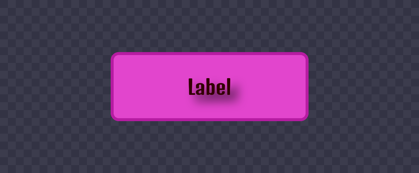 Ejemplo oficial de UIShadow en modo Text: la sombra sigue las letras.